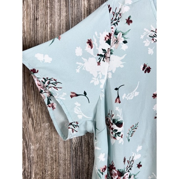Torrid 1X Floral Blouse High Low Hem Popover Top Coquette Romantic Feminine - Picture 3 of 9